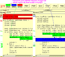 File difference display tool for software test applications